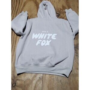 White Fox Vol. 3 Oversized Hoodie Gray S/M Pullover Cotton Hoodie @M3
